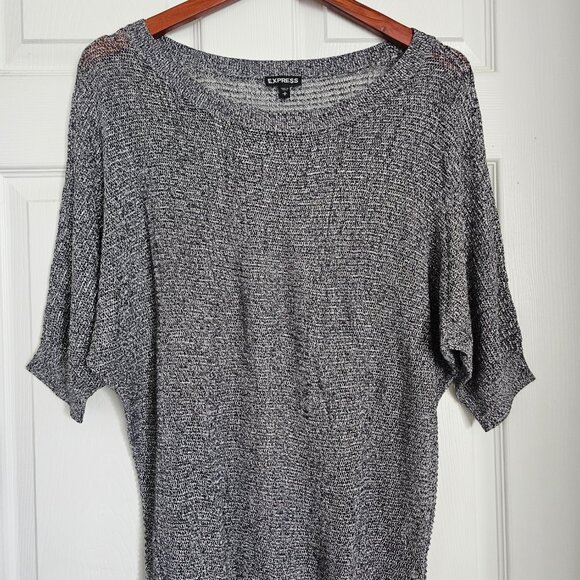 Express sweater, dolman open-knit, Grey - Picture 2 of 4